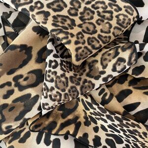 La Palapa Leopard Sarong Animal Print Pareo Scarf Sheer Swim Coverup